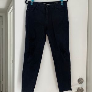 Black kancan distressed jeans